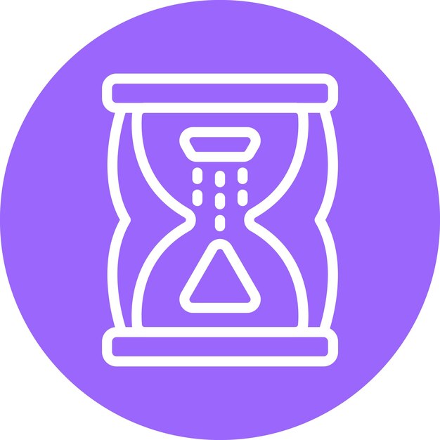 Vector estilo del icono del reloj de arena