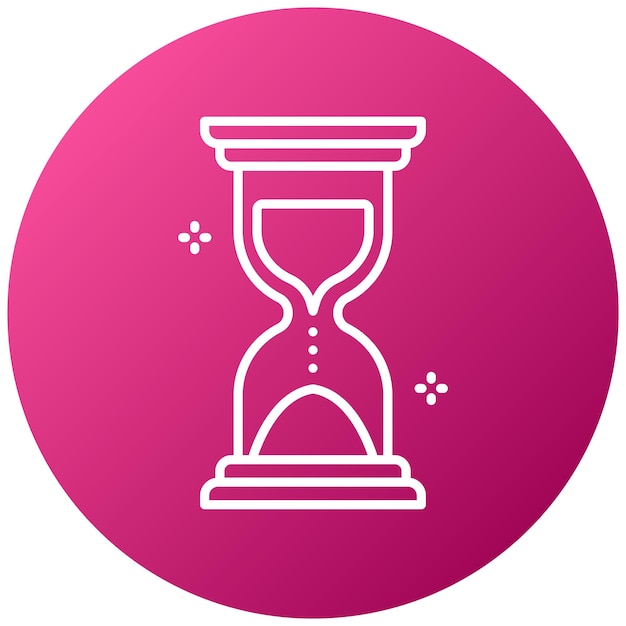 Vector estilo del icono del reloj de arena