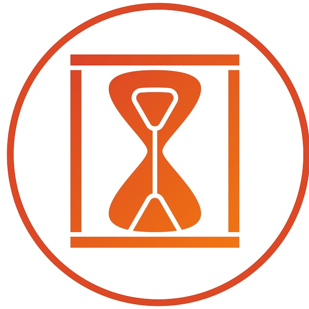 Estilo del icono del reloj de arena