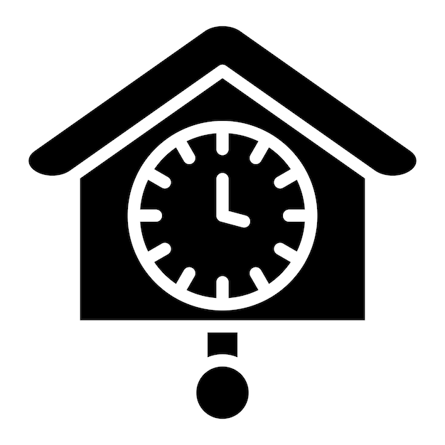 Estilo del icono del reloj de cuco