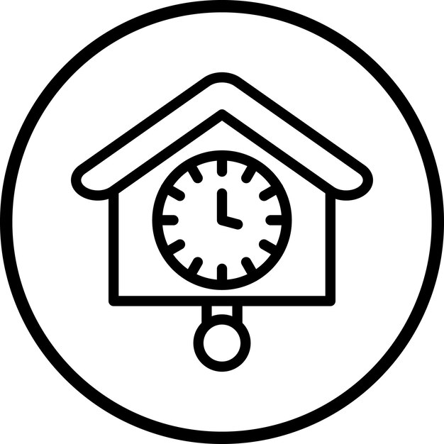 Estilo del icono del reloj de cuco