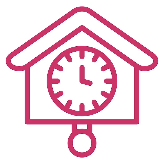 Estilo del icono del reloj de cuco
