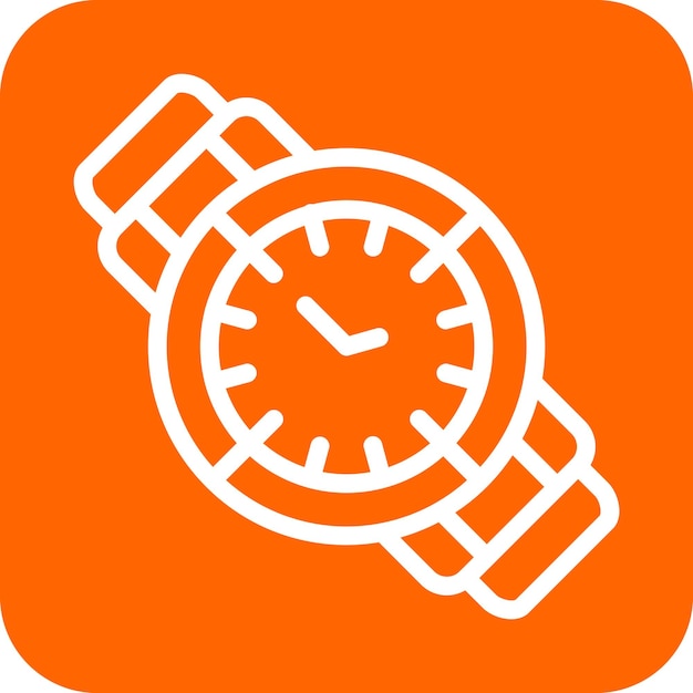 Vector estilo del icono del reloj de muñeca