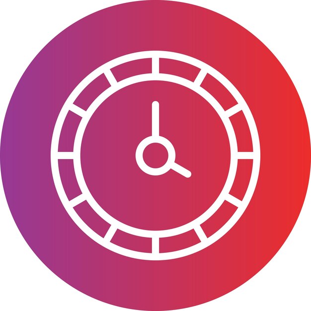 Vector estilo del icono del reloj