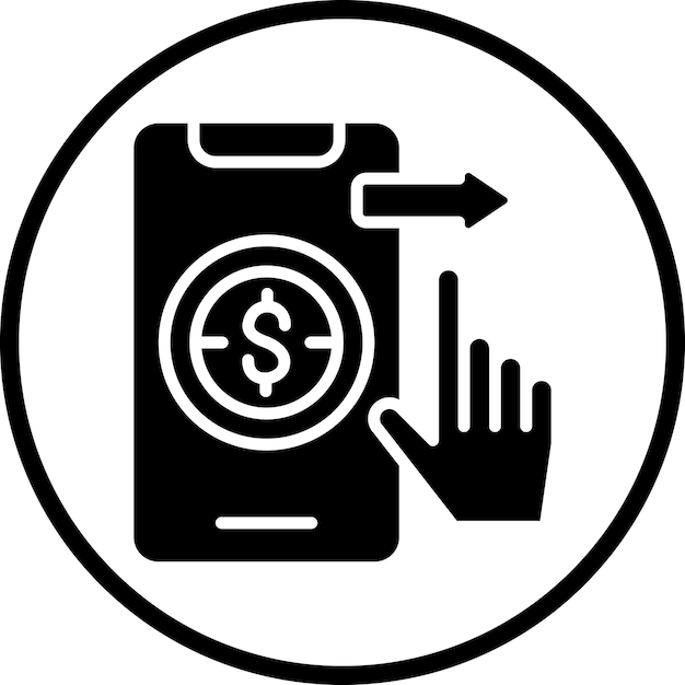 Estilo del icono de remesas de diseño vectorial