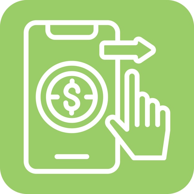 Estilo del icono de remesas de diseño vectorial