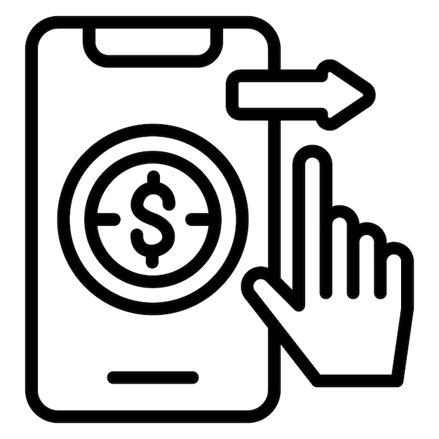 Estilo del icono de remesas de diseño vectorial