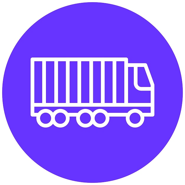Estilo del icono del remolque del camión de diseño vectorial