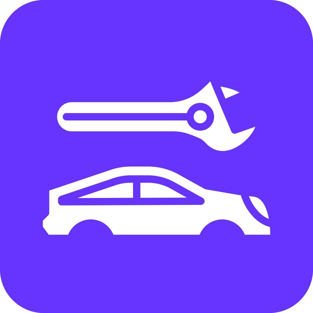 Vector estilo de icono de reparación de carrocería de automóviles