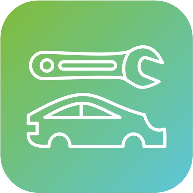 Estilo de icono de reparación de carrocería de automóviles