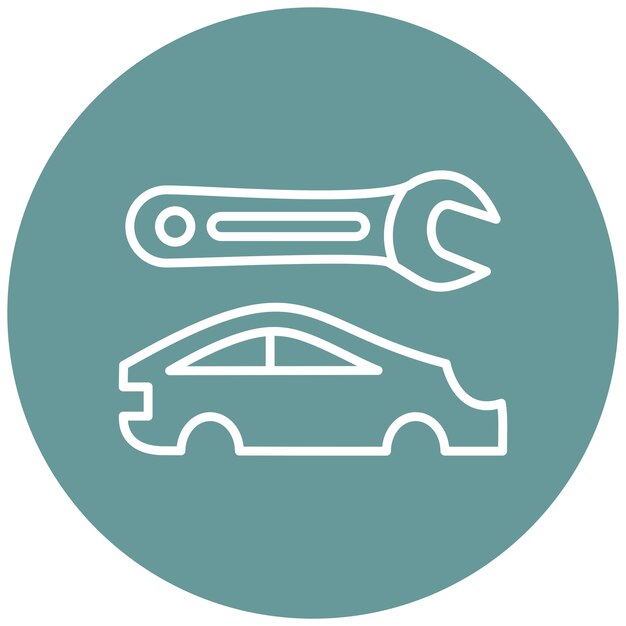 Estilo de icono de reparación de carrocería de automóviles