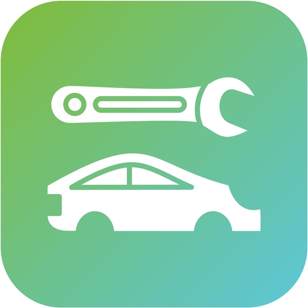 Estilo de icono de reparación de carrocería de automóviles