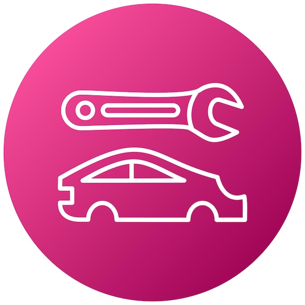 Estilo de icono de reparación de carrocería de automóviles