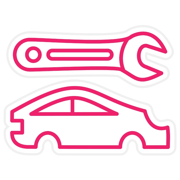 Estilo de icono de reparación de carrocería de automóviles