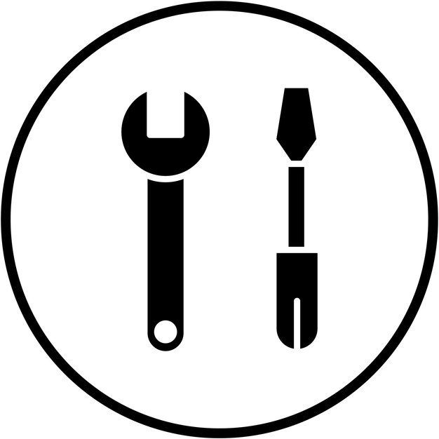 Estilo del icono de reparación del diseño vectorial
