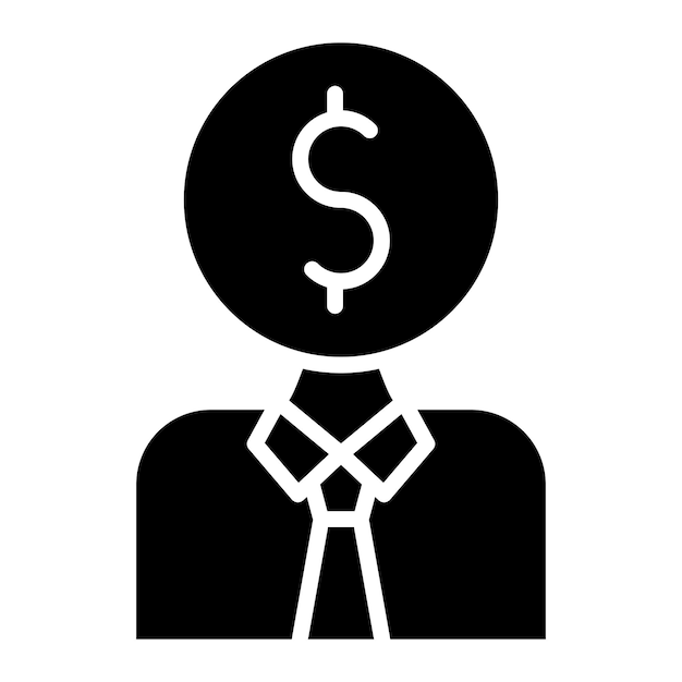 Estilo del icono del representante de ventas junior de Vector Design