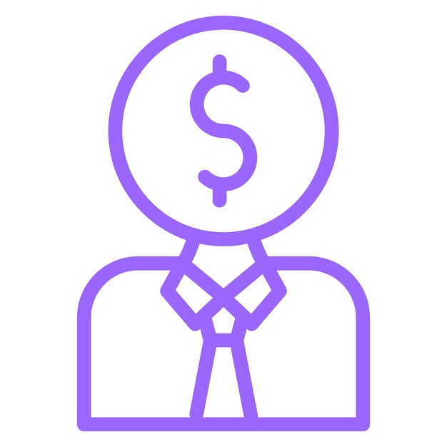 Estilo del icono del representante de ventas junior de Vector Design