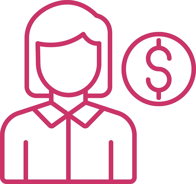 Estilo del icono del representante de ventas junior de Vector Design