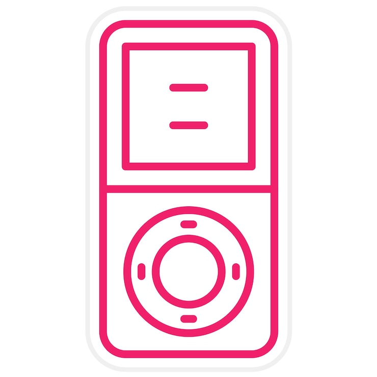 Vector estilo del icono del reproductor de música