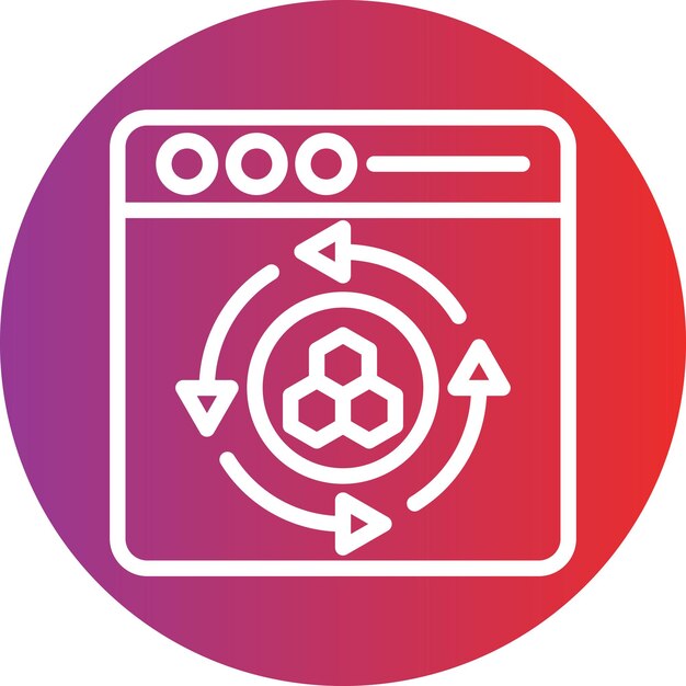 Estilo del icono de reprogramación de la célula de diseño vectorial