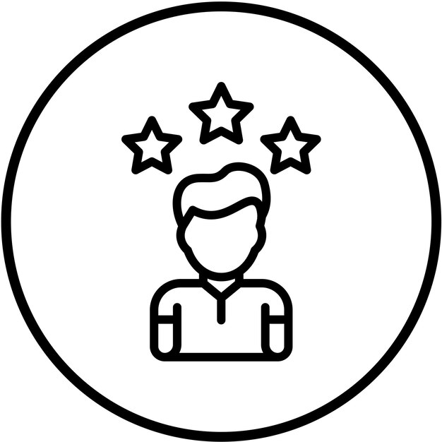 Estilo del icono de la reputación del diseño vectorial