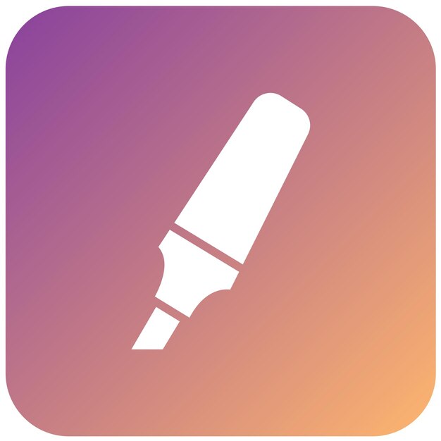 Estilo del icono de resaltador de diseño vectorial