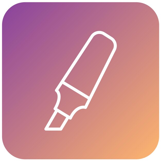 Estilo del icono de resaltador de diseño vectorial
