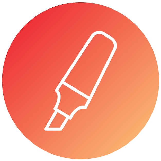 Estilo del icono de resaltador de diseño vectorial