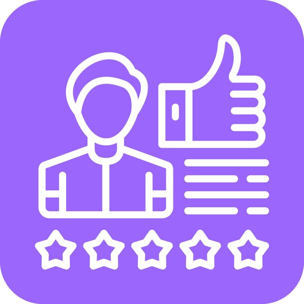 Estilo del icono de las reseñas de los clientes