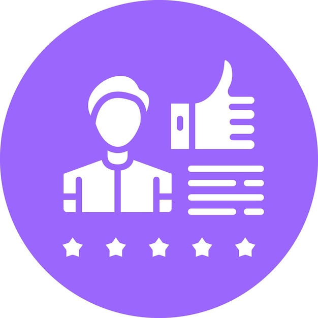 Estilo del icono de las reseñas de los clientes