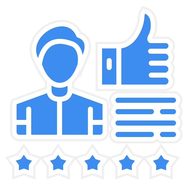 Estilo del icono de las reseñas de los clientes