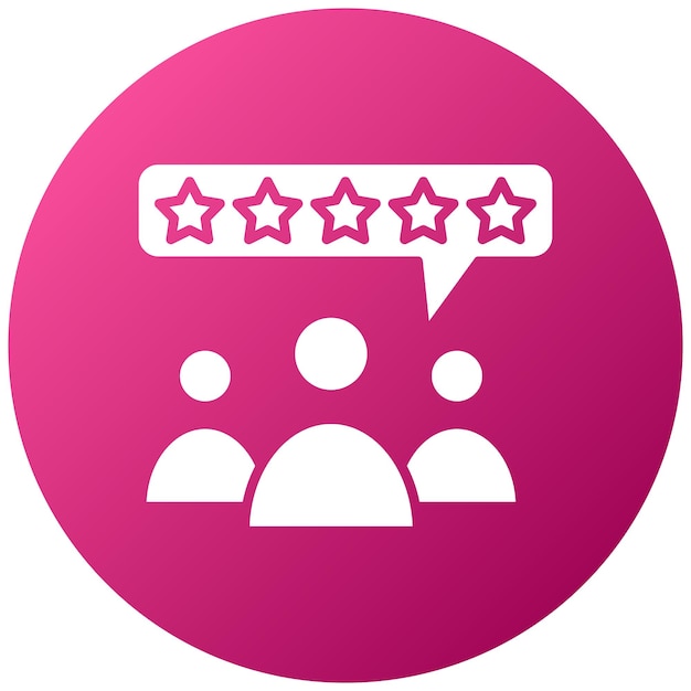 Estilo del icono de las reseñas de los clientes
