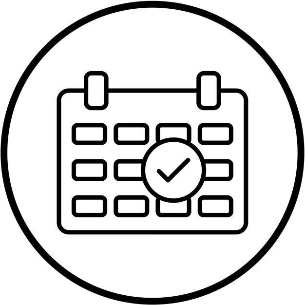 Estilo del icono de reserva de diseño vectorial