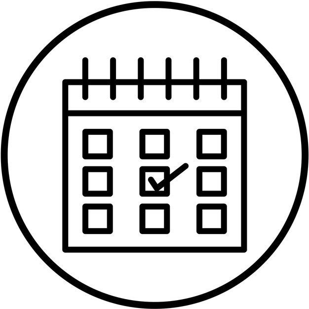 Estilo del icono de reserva de diseño vectorial