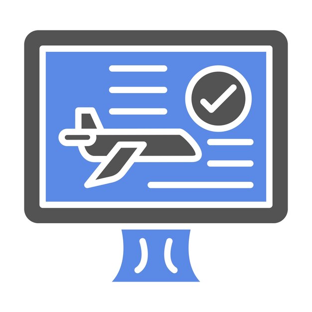 Estilo del icono de reserva de vuelos de diseño vectorial