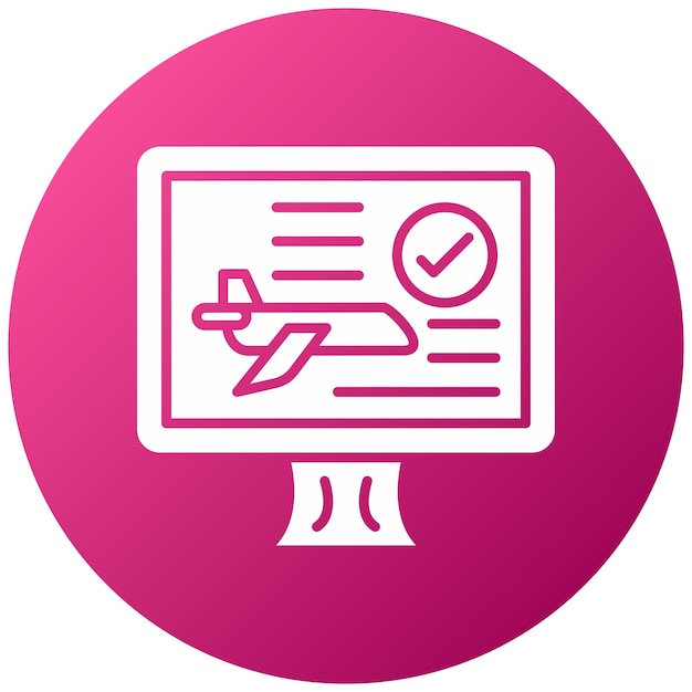 Estilo del icono de reserva de vuelos de diseño vectorial