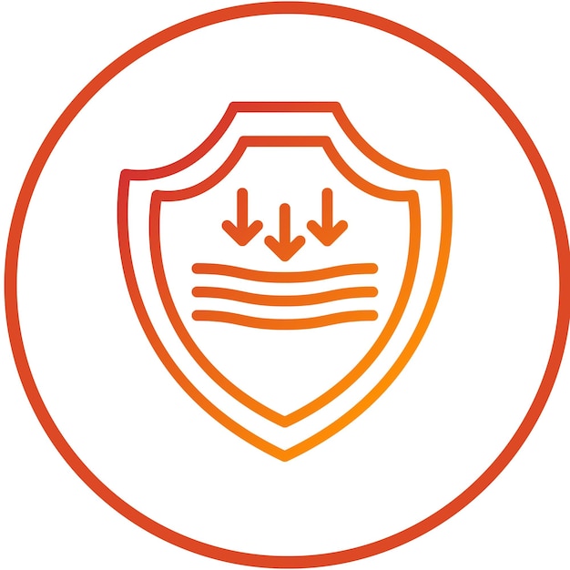 Vector estilo del icono de resiliencia de seguridad de diseño vectorial