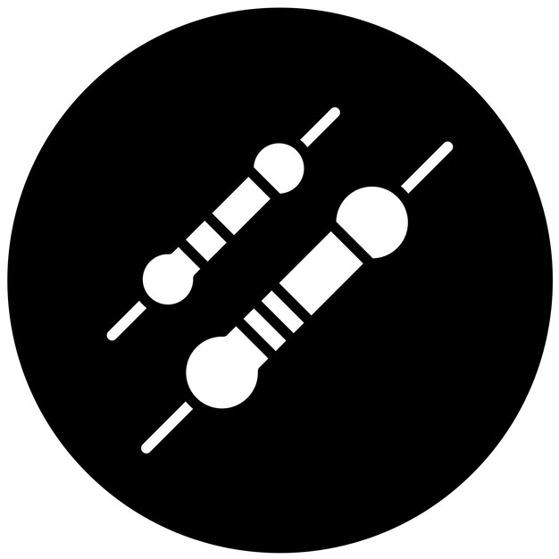 Estilo del icono de la resistencia de diseño vectorial