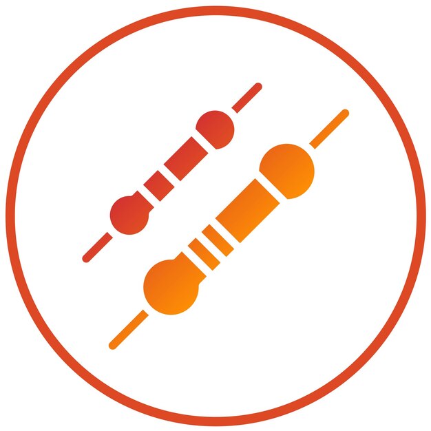 Estilo del icono de la resistencia de diseño vectorial