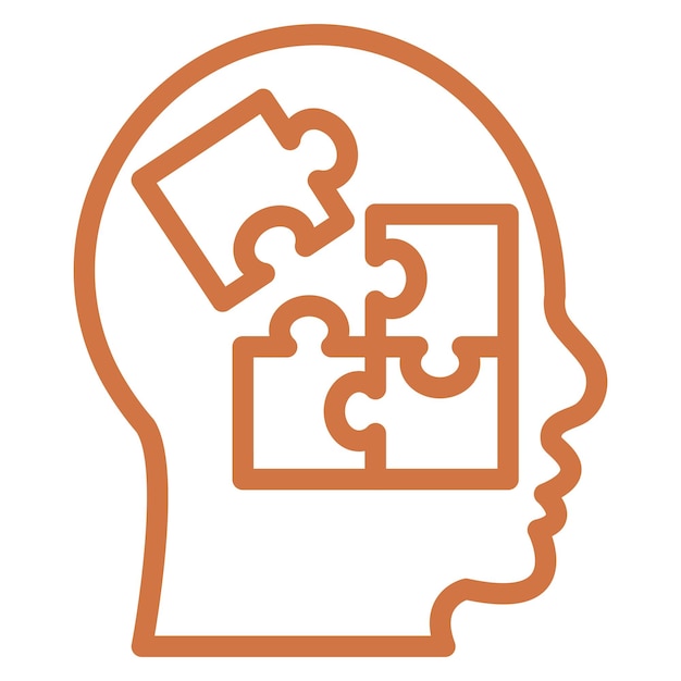 Estilo del icono de resolución de problemas de diseño vectorial