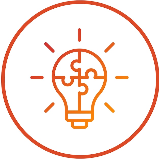 Estilo del icono de resolución de problemas de diseño vectorial