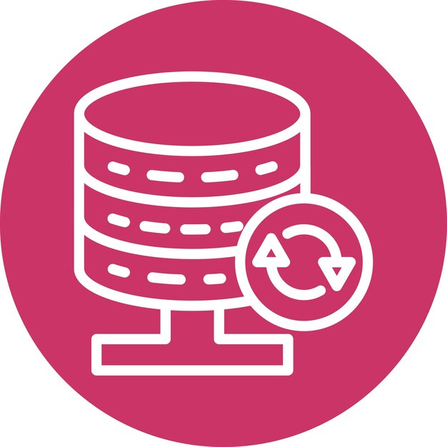Estilo del icono de respaldo de la base de datos de diseño vectorial