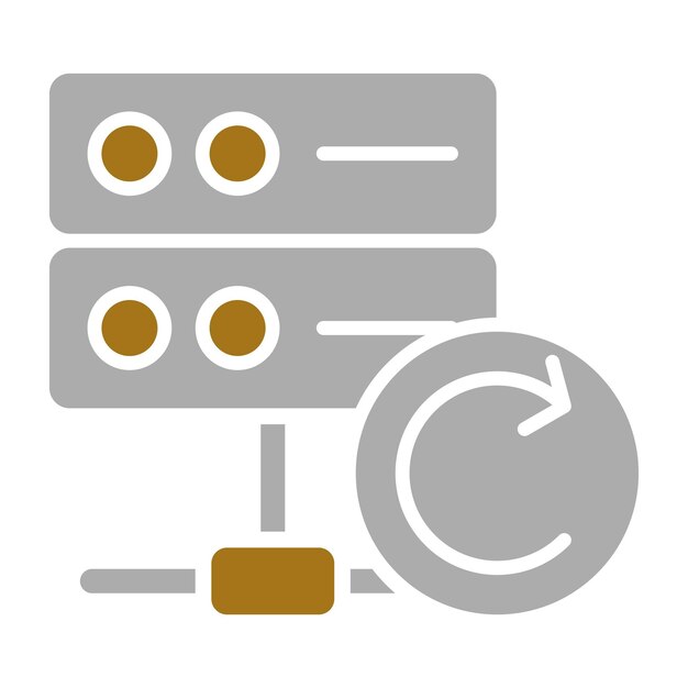 Estilo del icono de respaldo de la base de datos de diseño vectorial