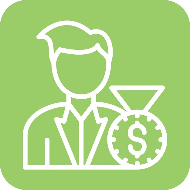 Estilo del icono del respaldo del diseño vectorial