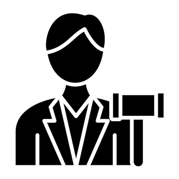 Estilo del icono de responsabilidad de la autoridad de diseño vectorial