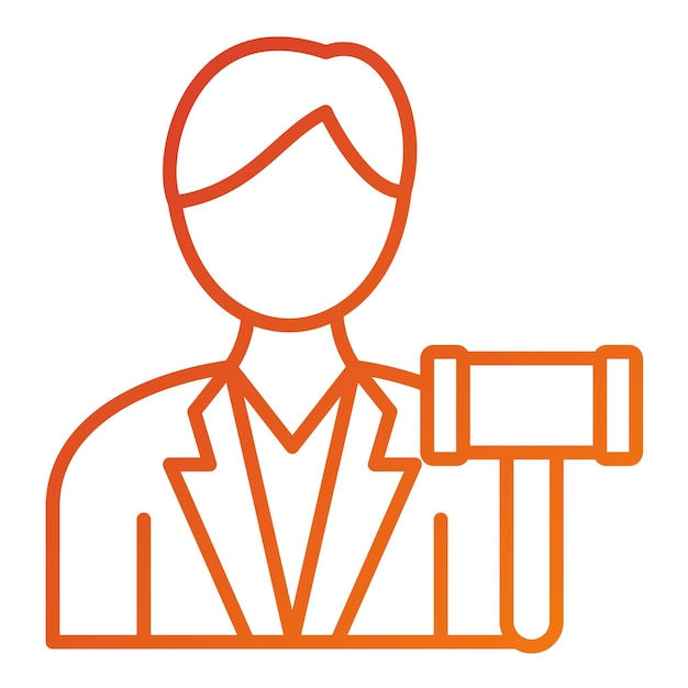 Estilo del icono de responsabilidad de la autoridad de diseño vectorial