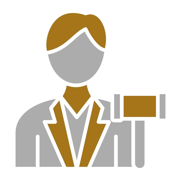 Estilo del icono de responsabilidad de la autoridad de diseño vectorial