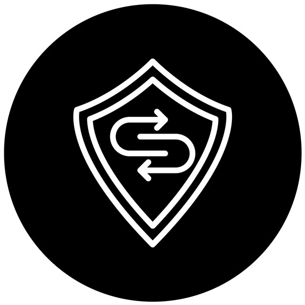 Estilo del icono de respuesta de violación de diseño vectorial