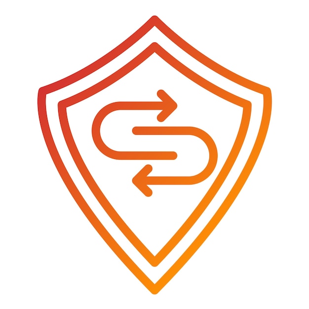 Estilo del icono de respuesta de violación de diseño vectorial
