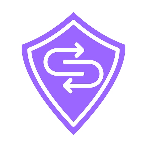 Estilo del icono de respuesta de violación de diseño vectorial